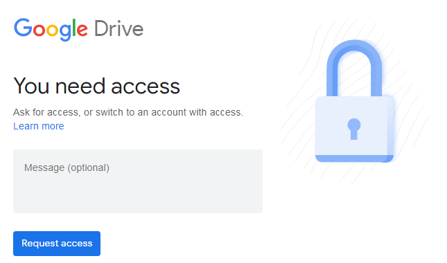 Google Drive: you need access