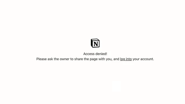 Notion: access denied